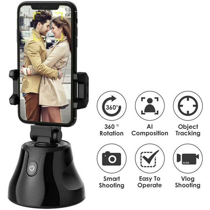 360 Degree Auto Face Object Tracking Vlog Shooting Smartphone Mount ...